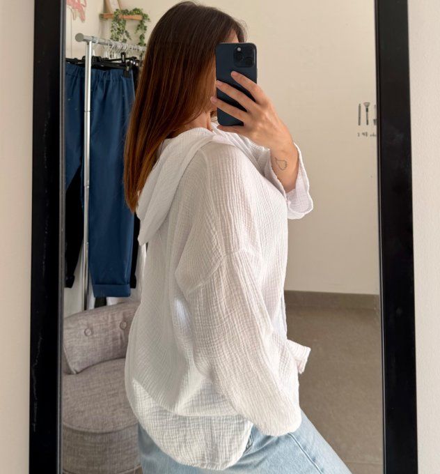 Gilet à capuche fin Modèle Jade