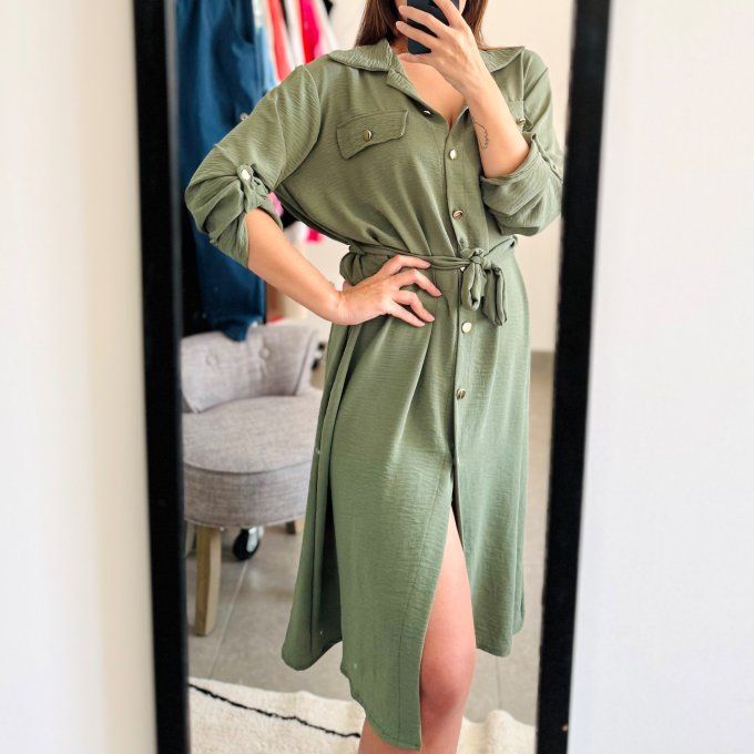 Robe chemise longue Modèle Maya