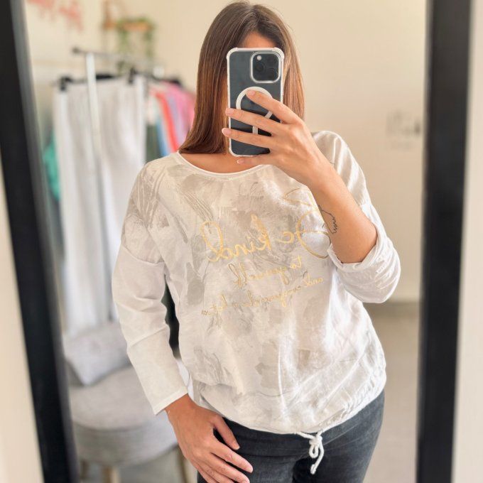 Top imprimé Modèle Iris