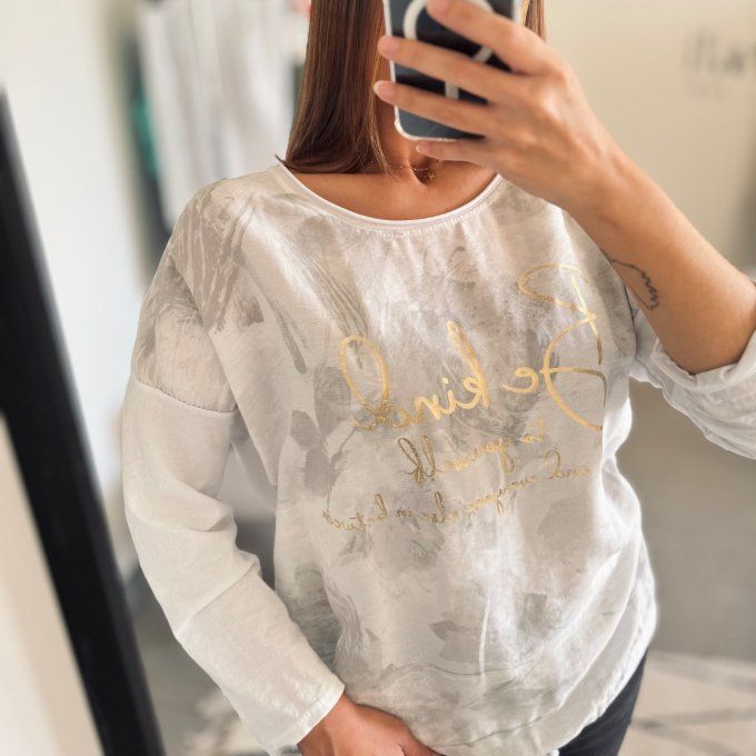 Top imprimé Modèle Iris