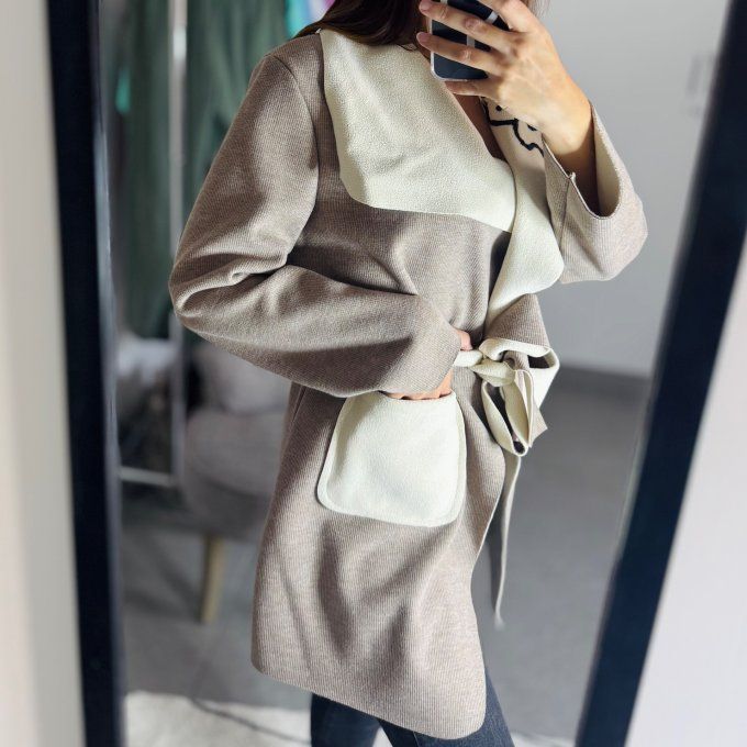 Manteau bi Color Modèle Indy