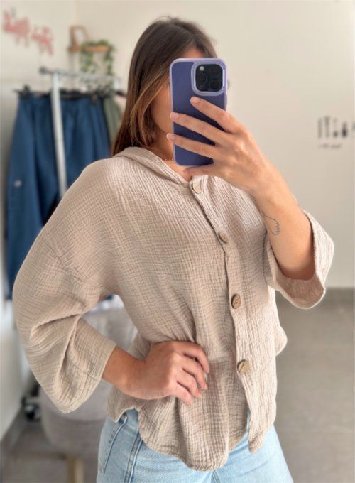 Gilet à capuche fin Modèle Jade